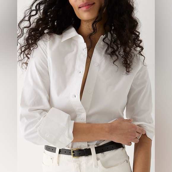 J. Crew Tops - NWT J.Crew Slim-Fit Stretch Cotton White Poplin Shirt